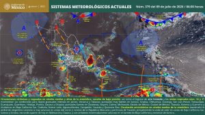Las costas resienten los efectos de la onda tropical con un incremento notable en el oleaje.