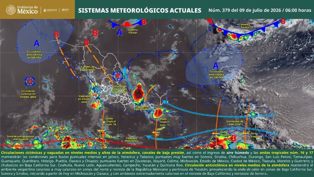 Las costas resienten los efectos de la onda tropical con un incremento notable en el oleaje.