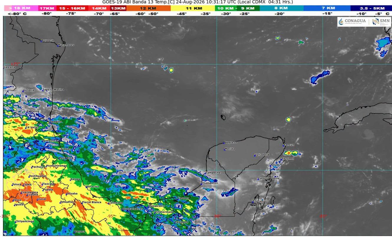 Nubosidad densa se desplaza sobre las costas del norte del estado debido a la entrada de la onda tropical número 31.