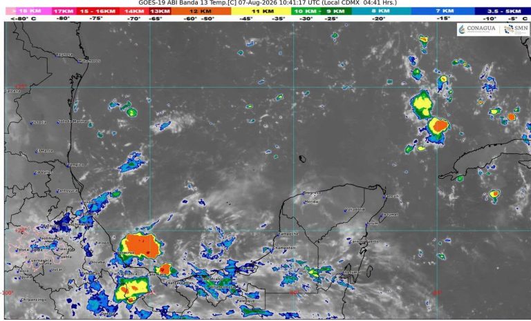 El ingreso de humedad del mar Caribe generará lluvias puntuales fuertes y tormentas eléctricas en varios municipios de Quintana Roo.