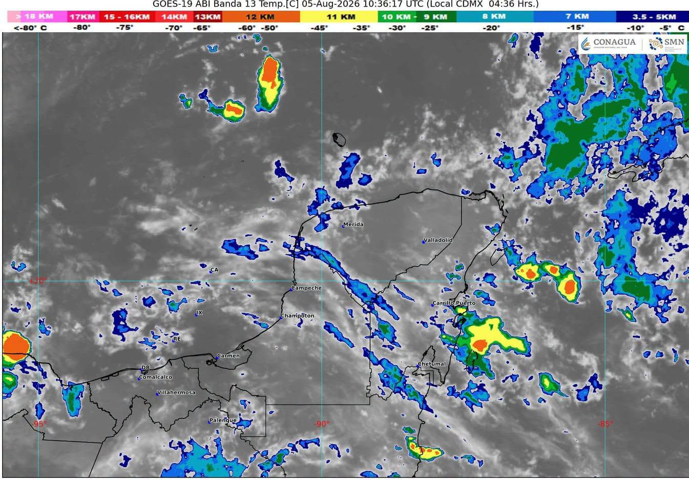 El clima en Quintana Roo mantendrá lluvias con descargas eléctricas en las zonas urbanas y costeras del estado.