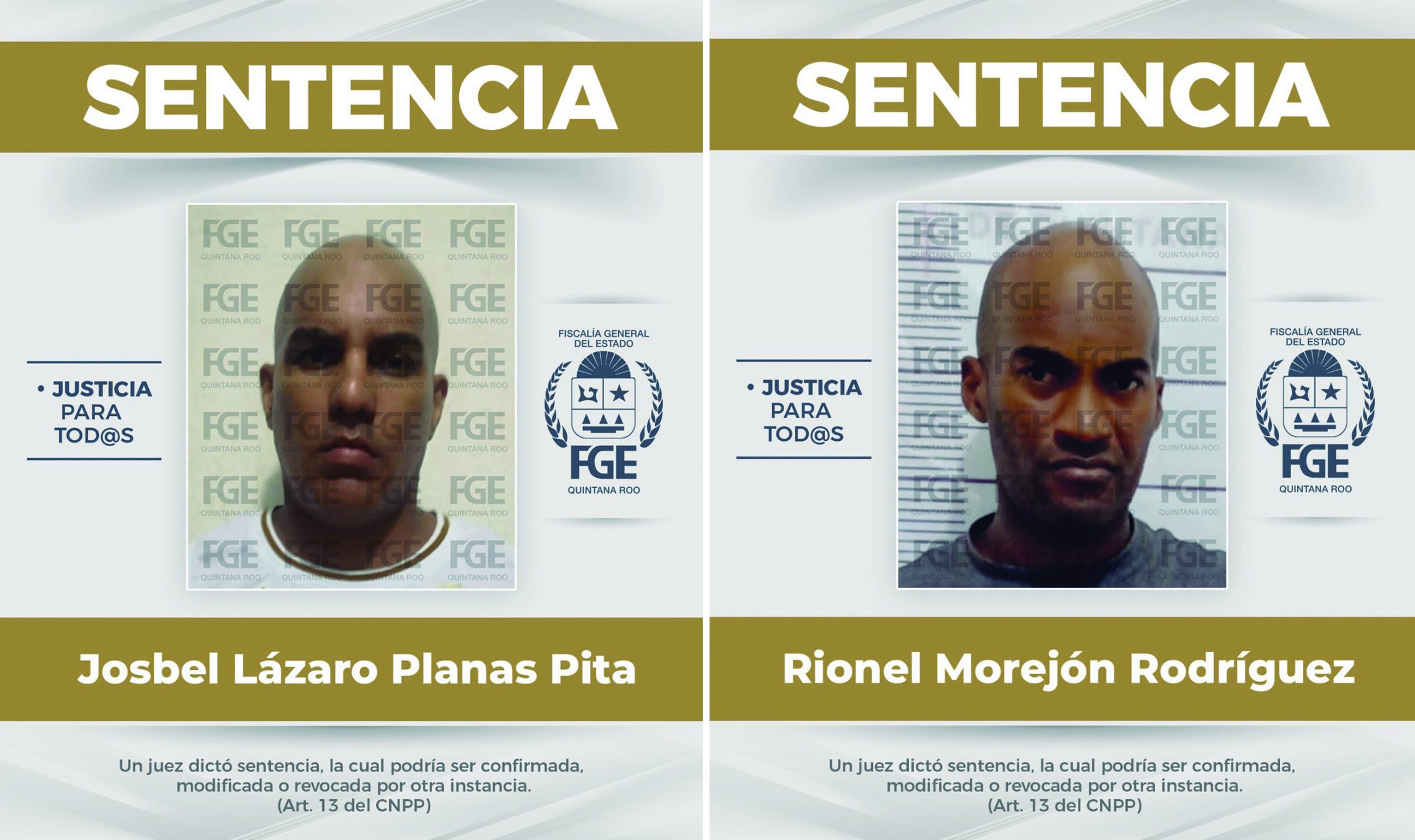 El Fiscal General Raciel Lopez Salazar informo en conferencia de prensa la sentencia emitida contra dos masculinos por delitos graves.