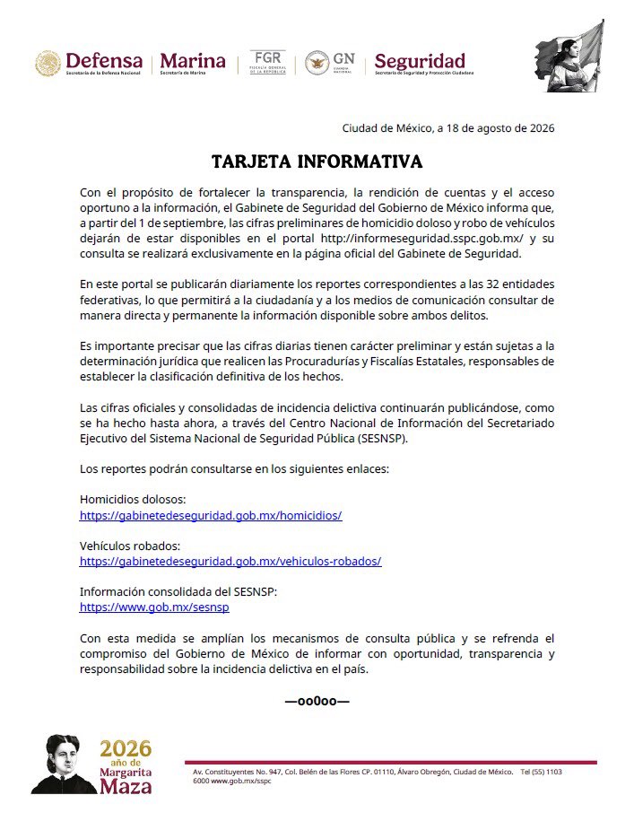 Las autoridades federales migrarán la consulta cotidiana de delitos a una nueva plataforma digital centralizada.