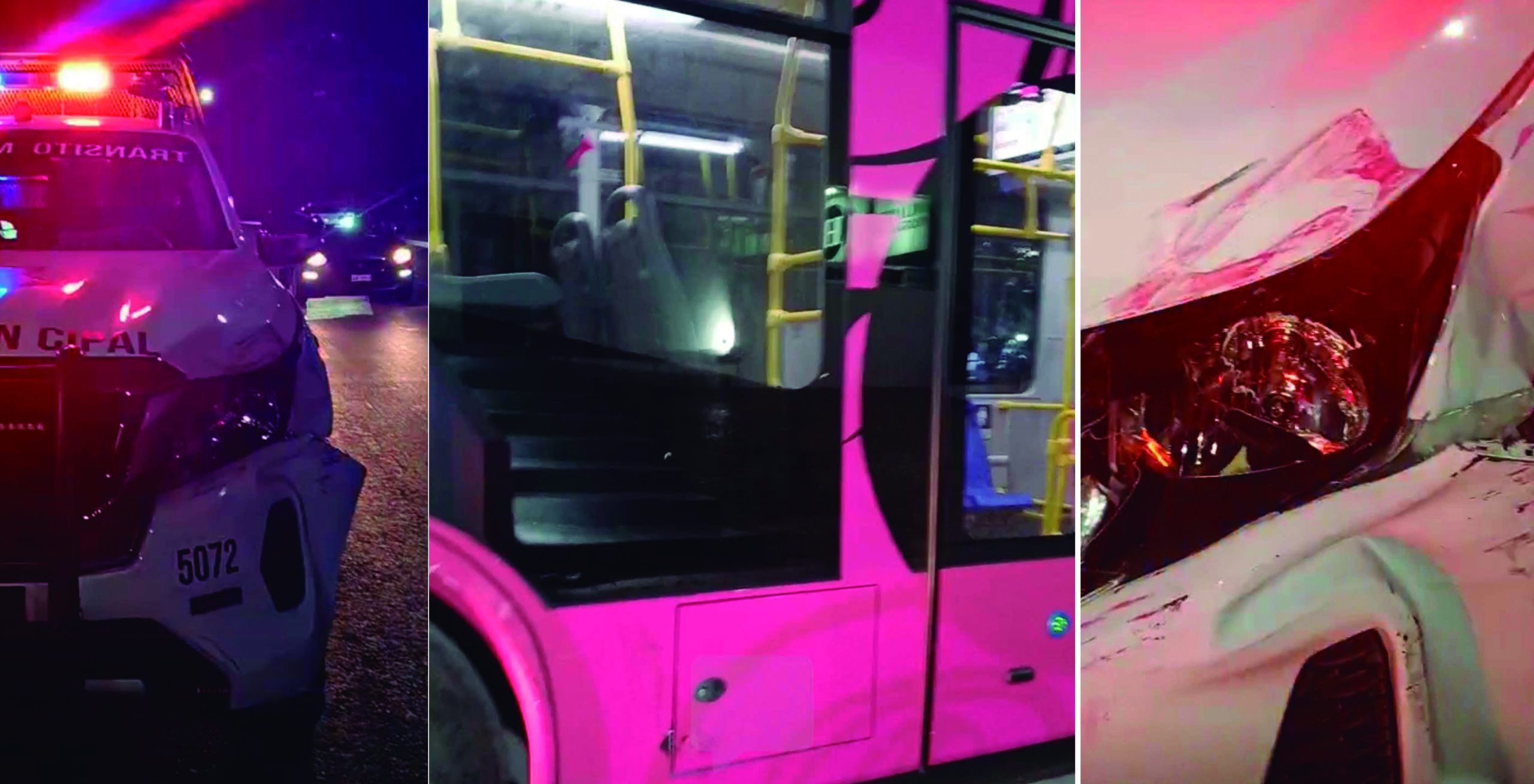 Elementos de corporaciones de auxilio y vialidad acuden al lugar del accidente para asegurar el perímetro y agilizar el tráfico vehicular.