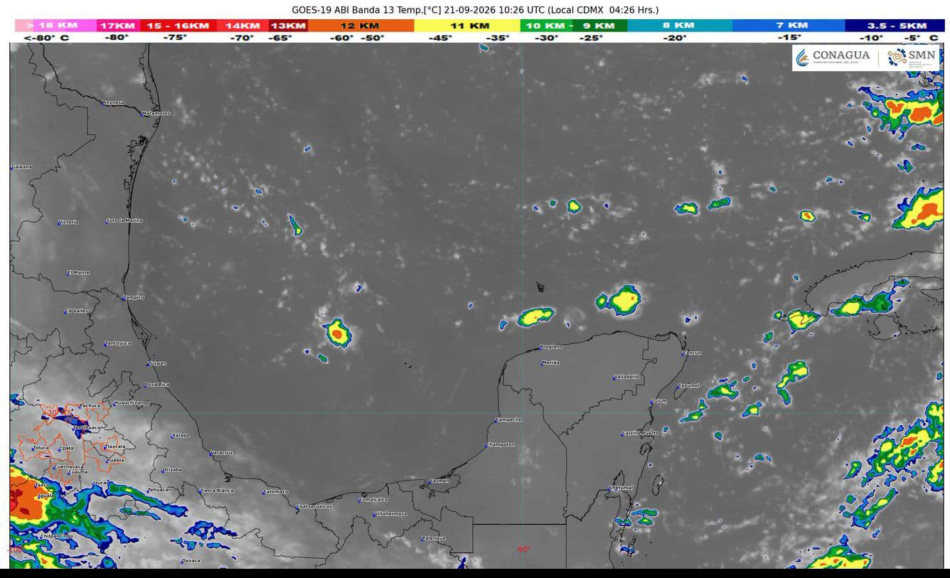 Las condiciones meteorológicas para este inicio de semana prevén cielo nublado y chubascos dispersos.