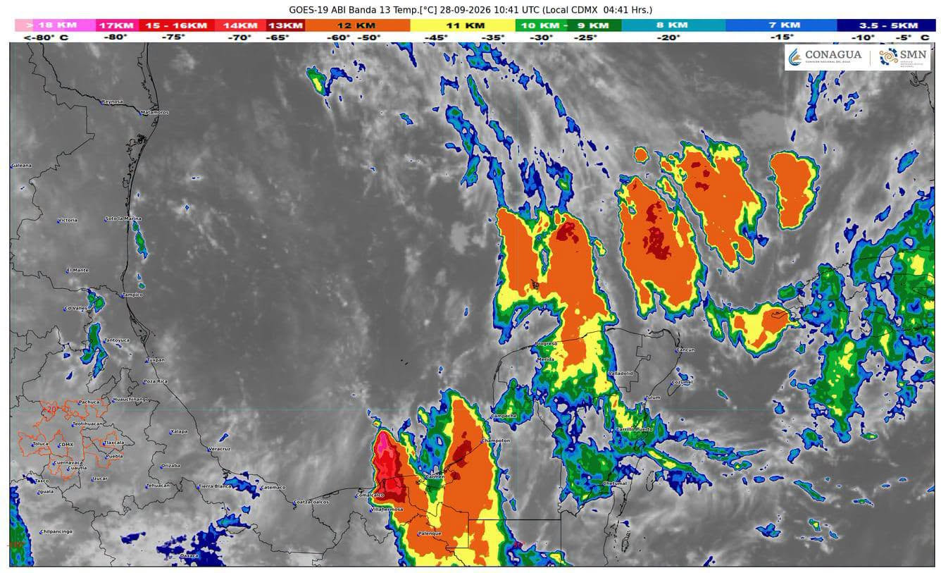 El cielo nublado predominará en gran parte del estado debido al ingreso de humedad desde el mar Caribe.