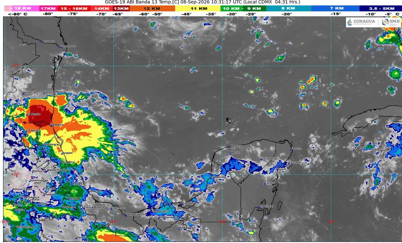 Cielo nublado y probabilidad de chubascos acompañan las altas temperaturas registradas en la entidad.