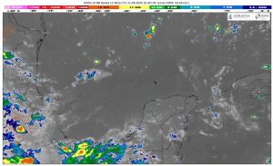 El ingreso de humedad del mar Caribe provocará nublados y chubascos intermitentes en la costa de Quintana Roo.