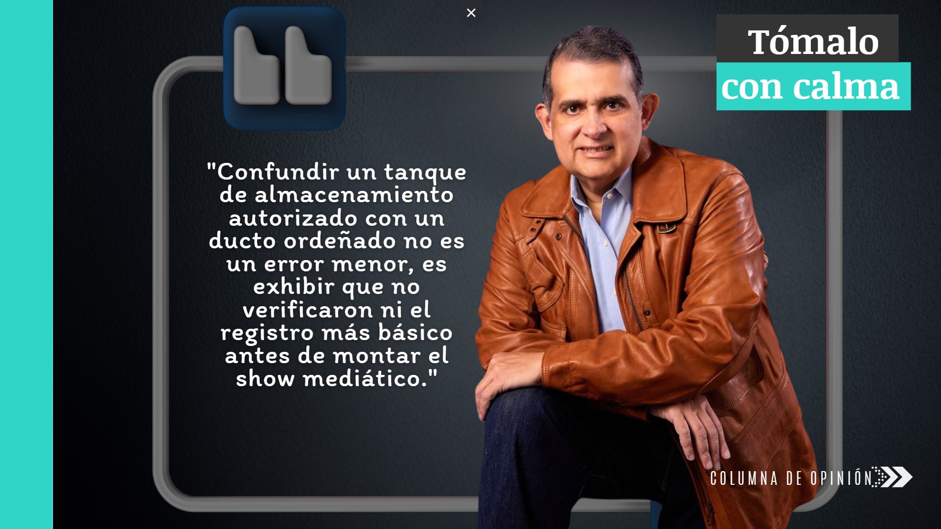 Tómelo con Calma, por Fernando A. Mora Guillén