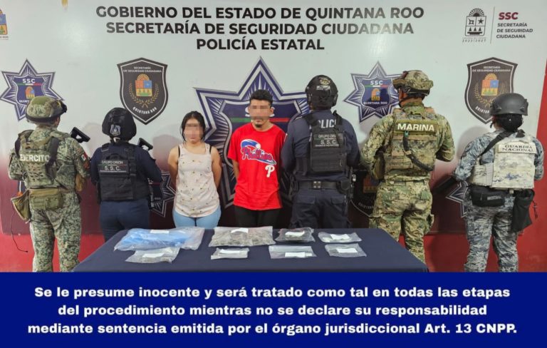 La detención en Cancún por narcomenudeo se logró gracias al trabajo coordinado entre corporaciones estatales y federales.