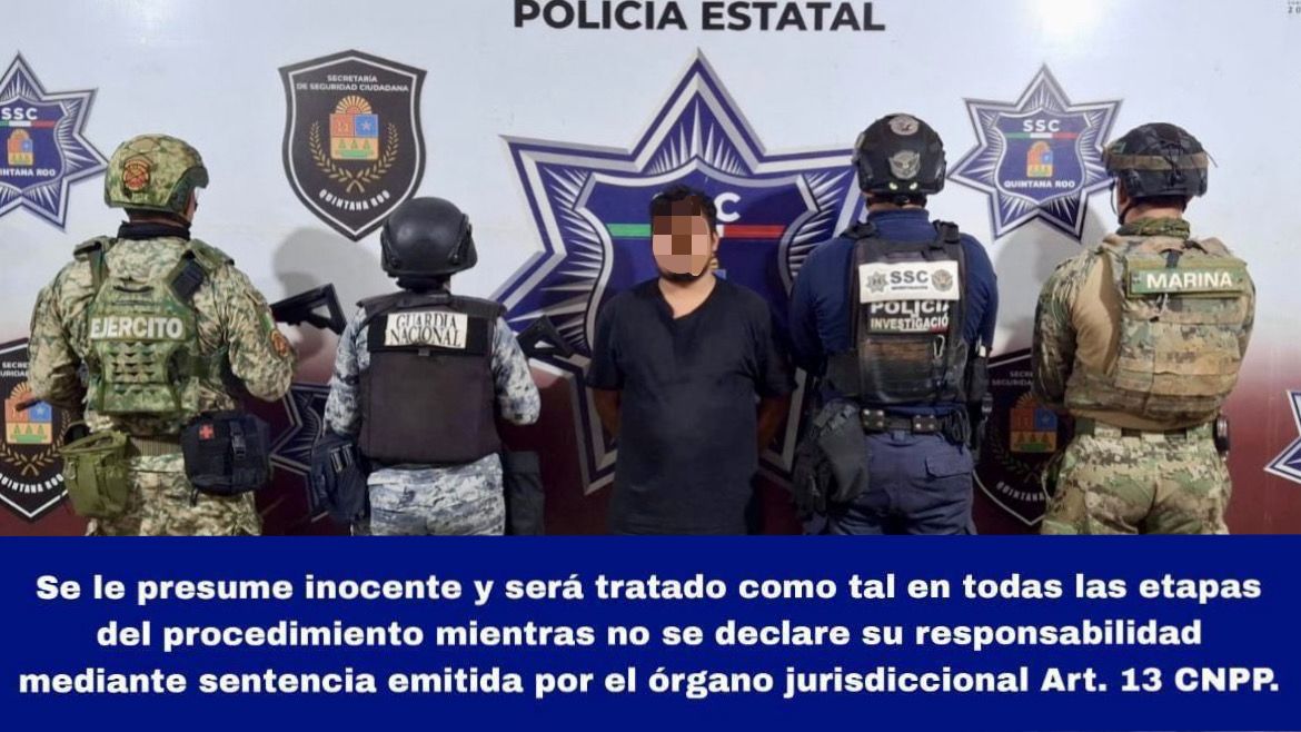 Elementos de los tres órdenes de gobierno realizaron la captura tras un patrullaje de prevención.