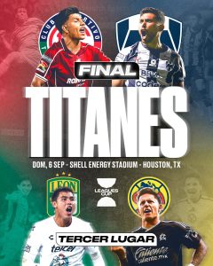 Toluca y Monterrey disputarán la final de la Leagues Cup 2026 en el estadio Shell Energy de Houston.