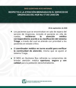 El Hospital General Regional No. 17 en Cancún fue escenario de reclamos ciudadanos tras la difusión de una grabación.