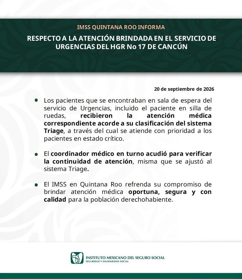 El Hospital General Regional No. 17 en Cancún fue escenario de reclamos ciudadanos tras la difusión de una grabación.
