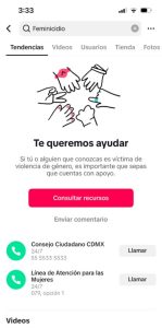 La interfaz de TikTok muestra nuevas alertas preventivas al realizar búsquedas de términos sensibles en la plataforma digital.