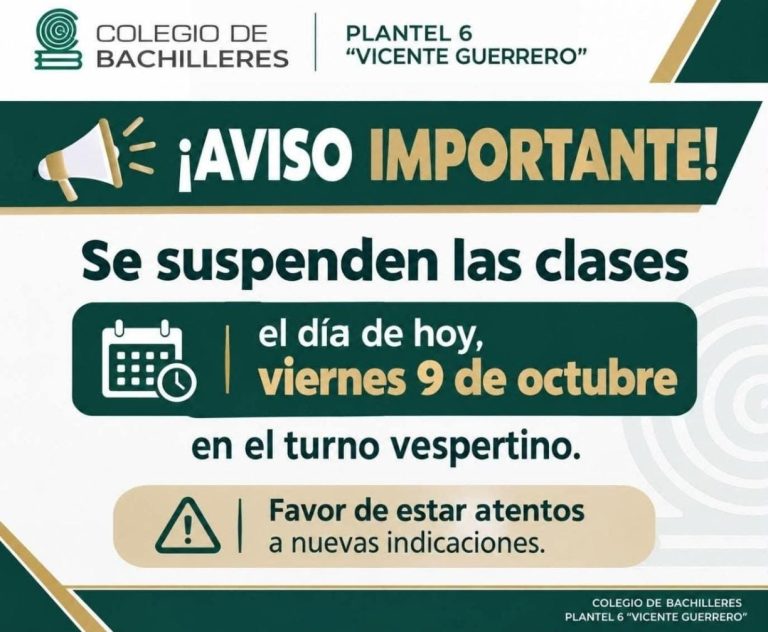 Fachada principal del Colegio de Bachilleres 6 ubicado en la alcaldía Iztapalapa, sitio donde ocurrieron las detonaciones.