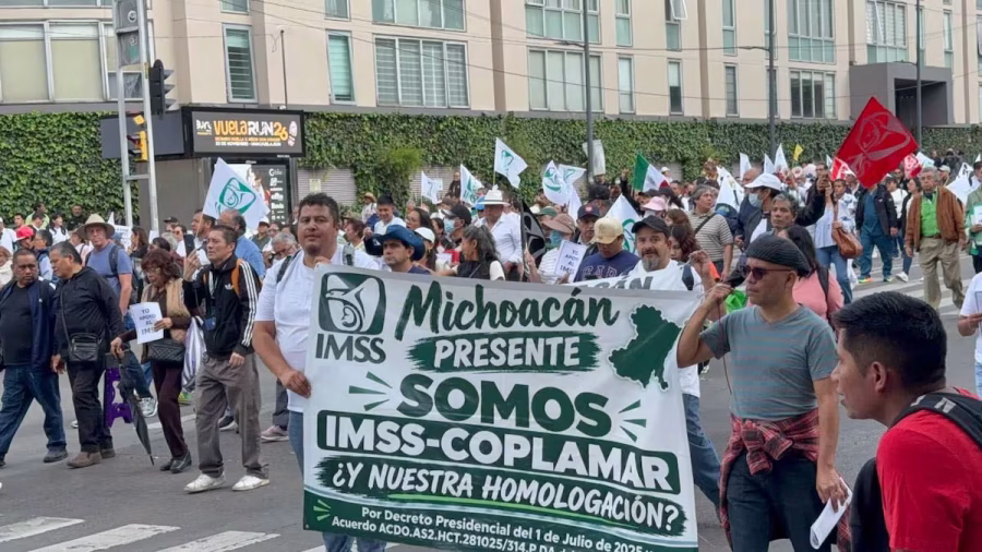 Trabajadores activos y jubilados del IMSS realizarán una marcha desde el Centro Médico Nacional Siglo XXI hacia Paseo de la Reforma y la Secretaría de Gobernación.