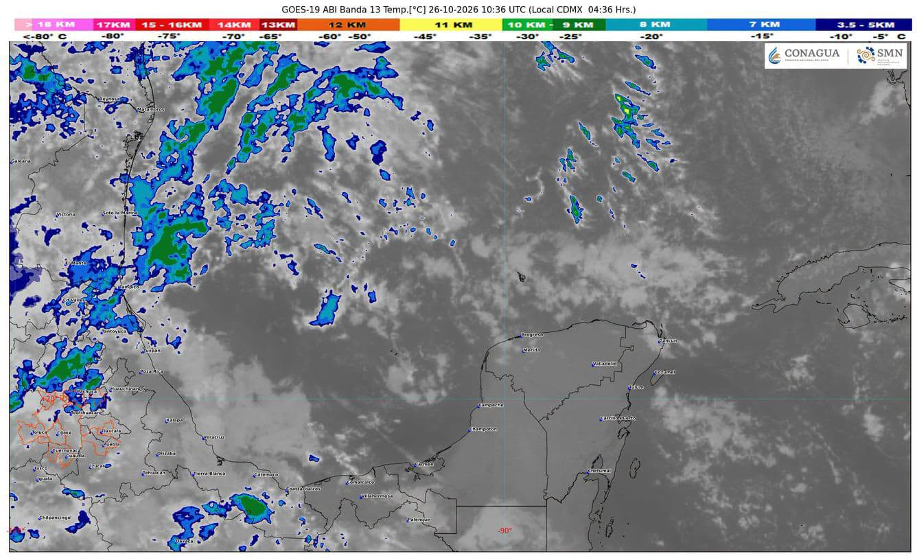 El clima en Quintana Roo mantendrá un ambiente caluroso con incremento de nublados durante la tarde en diversas zonas.