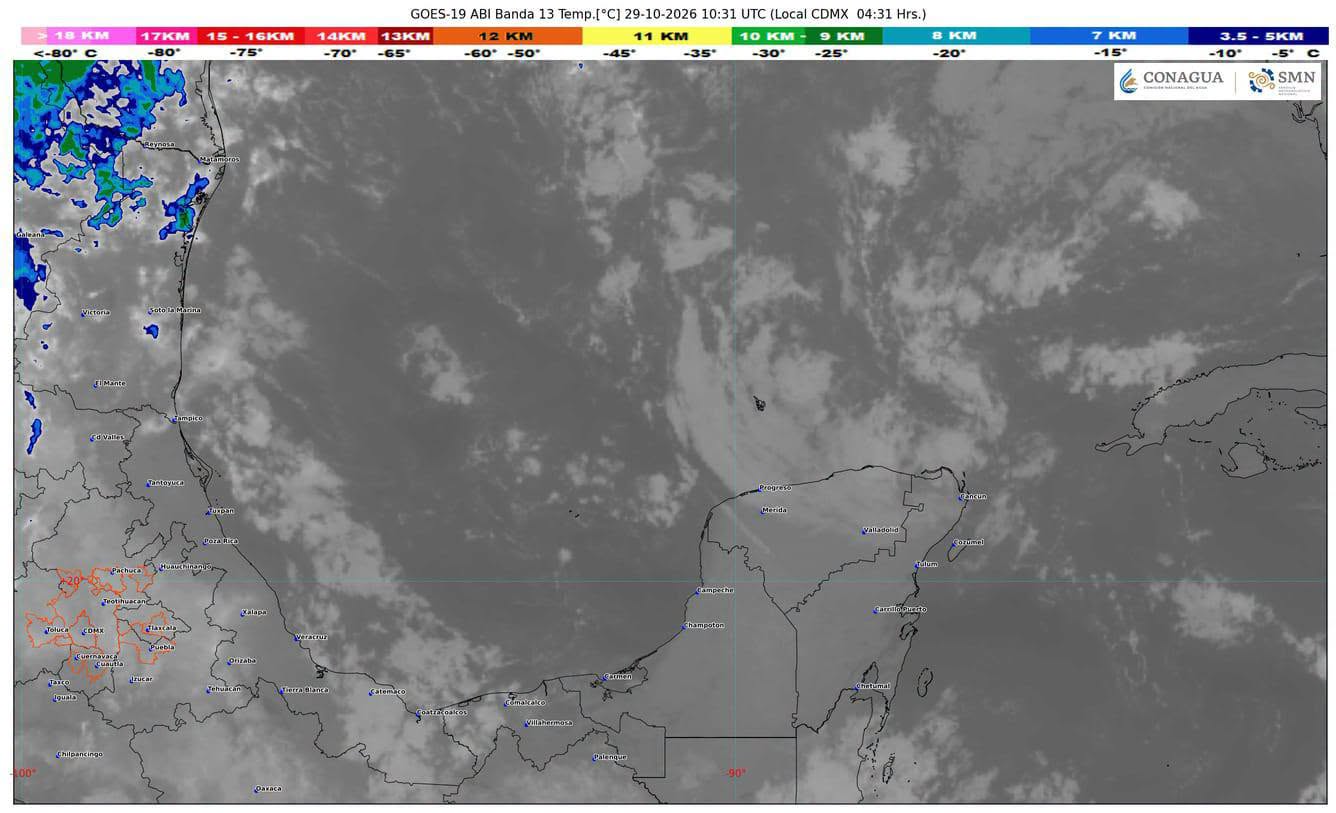 Las lluvias y los chubascos con actividad eléctrica podrían presentarse en varios municipios de Quintana Roo durante este jueves.