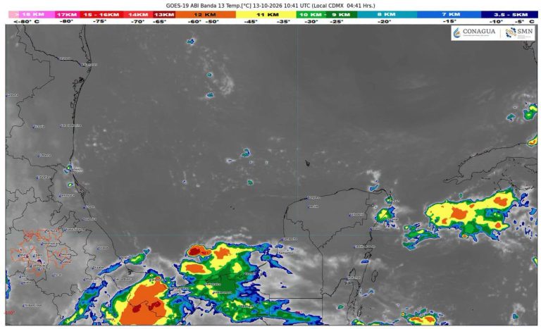 Las lluvias en Quintana Roo podrían presentarse con descargas eléctricas durante este martes 13 de octubre.