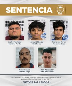 Uzziel Fabrizzio Morales Favila recibió una sentencia de 50 años de prisión por homicidio calificado.