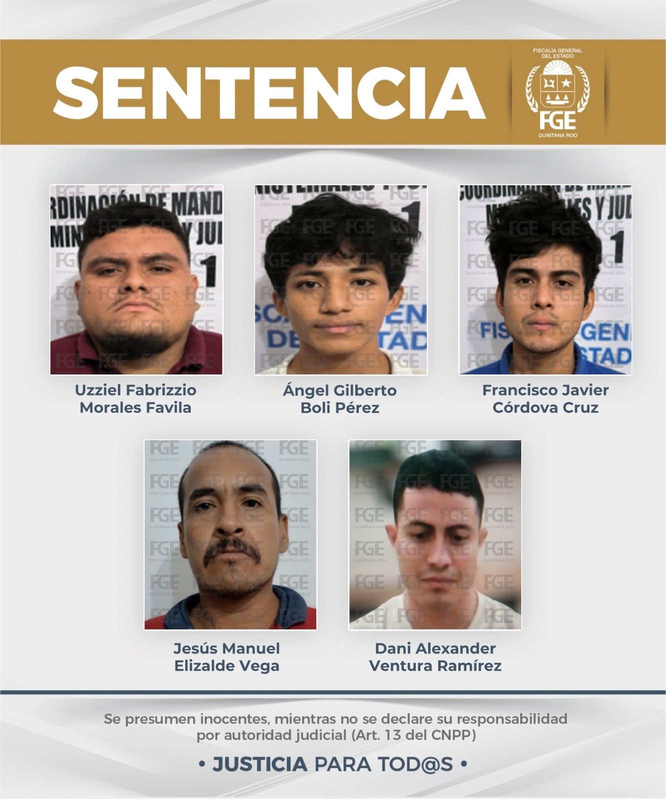 Uzziel Fabrizzio Morales Favila recibió una sentencia de 50 años de prisión por homicidio calificado.