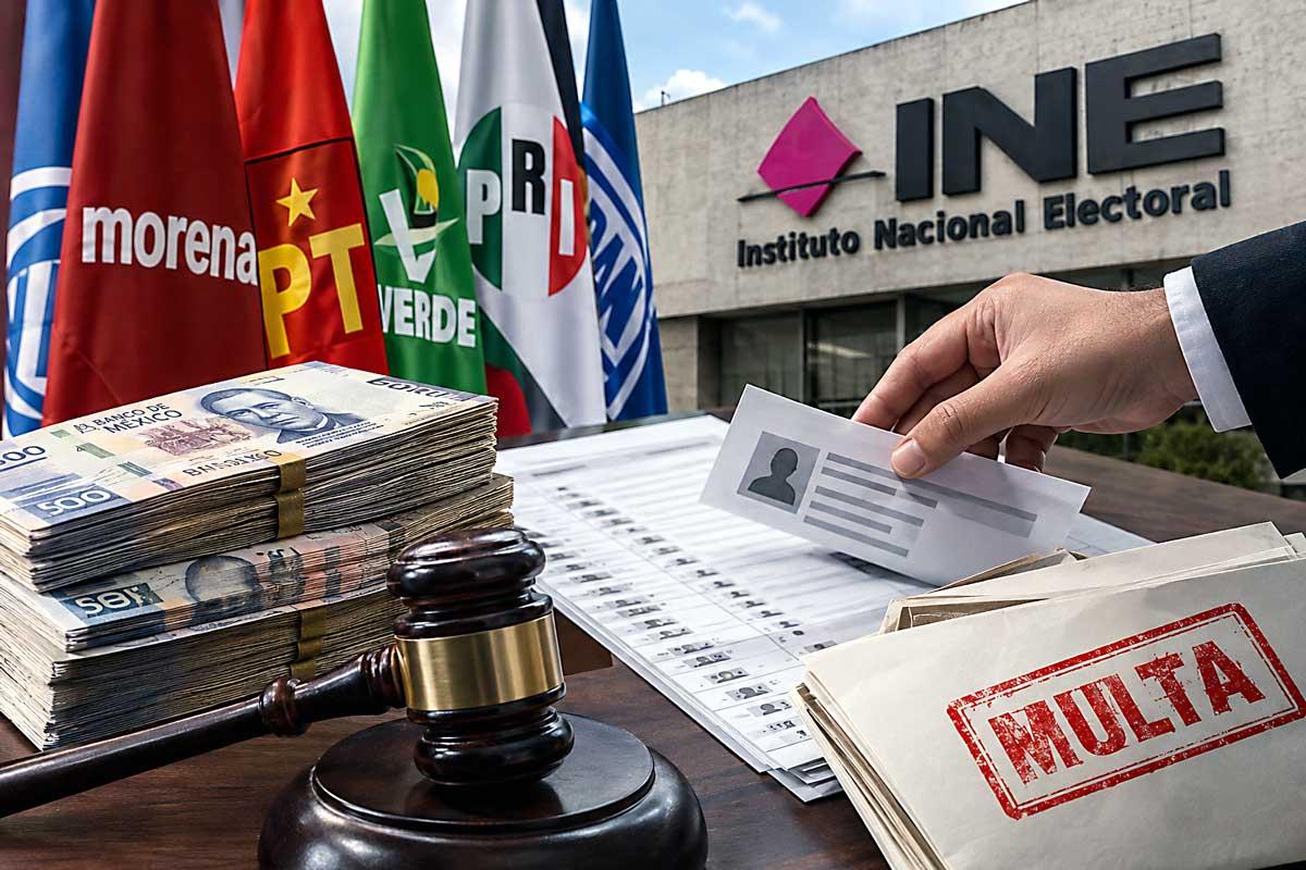 El Consejo General del INE aplicó multas superiores a los 37 millones de pesos por irregularidades en los padrones de militantes.