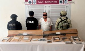 Ricardo “N” fue detenido en un camino de terracería rumbo al ejido Jacinto Pat, en el municipio de Tulum.