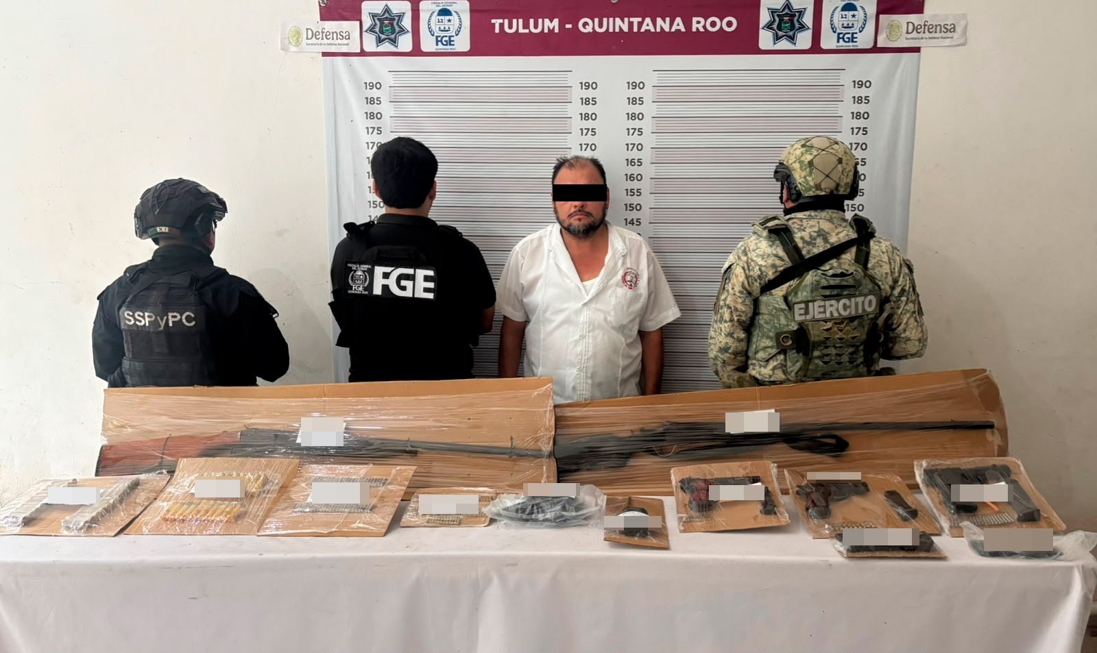 Ricardo “N” fue detenido en un camino de terracería rumbo al ejido Jacinto Pat, en el municipio de Tulum.